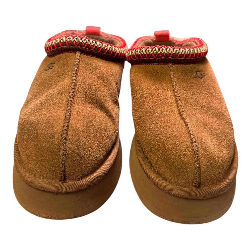 UGG Tazz II Platform Slipper Chestnut Suede Clog Size 9 Cozy Tasman Trendy Boho